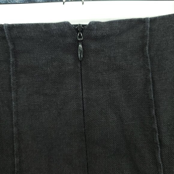 Talbots Irish Linen A-Line Mini Skirt 12 Black - Picture 10 of 13